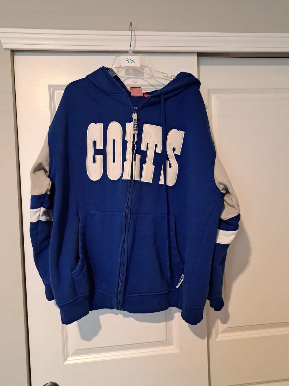 NFL Blue and White Colts Full-Zip Hooded Jacket